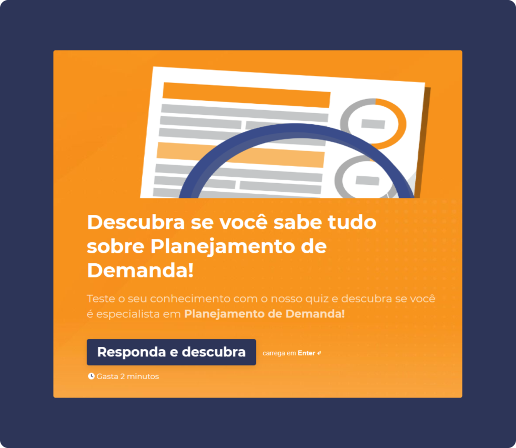 Quiz descubra se você é um bom planejador de demanda