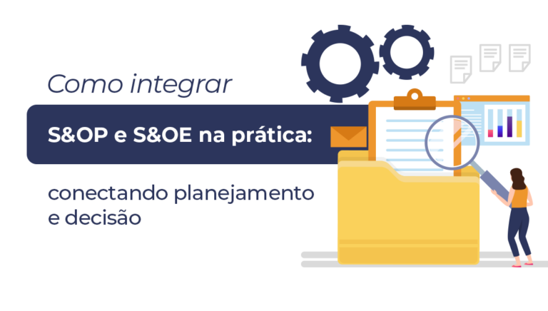 Ilustração sobre integração entre S&OP e S&OE na prática, conectando planejamento e tomada de decisão